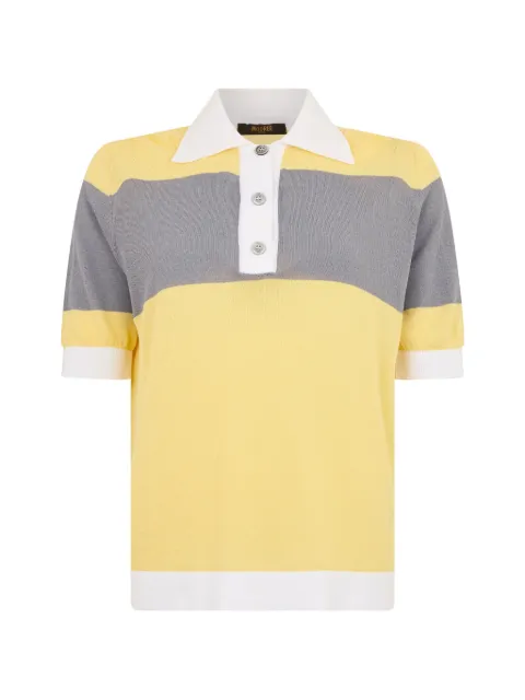 Moorer striped short-sleeve polo shirt