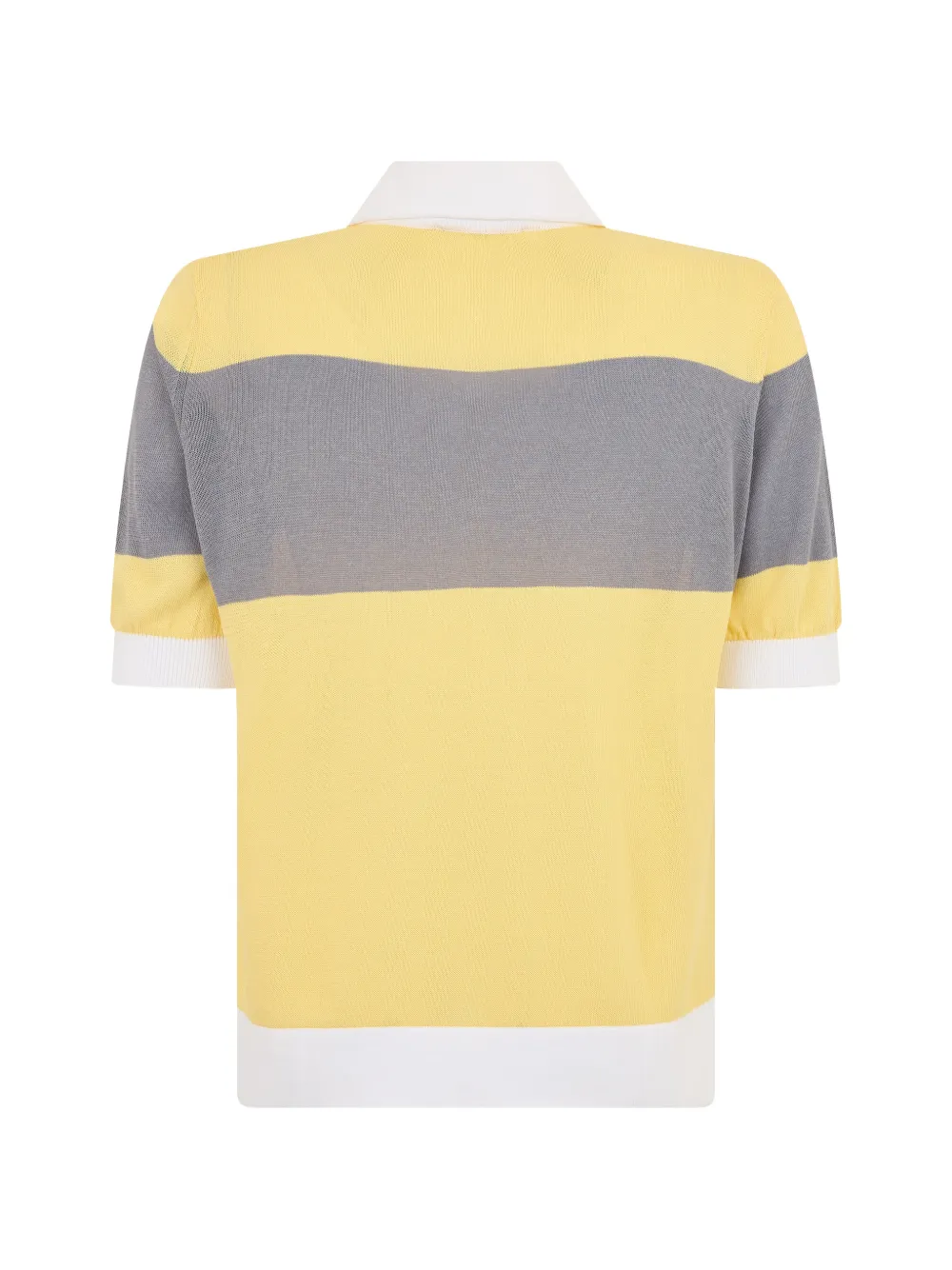 Moorer Gestreept poloshirt Geel
