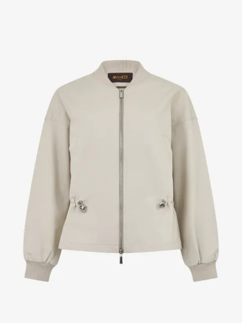 Moorer veste zippée à lien de resserrage