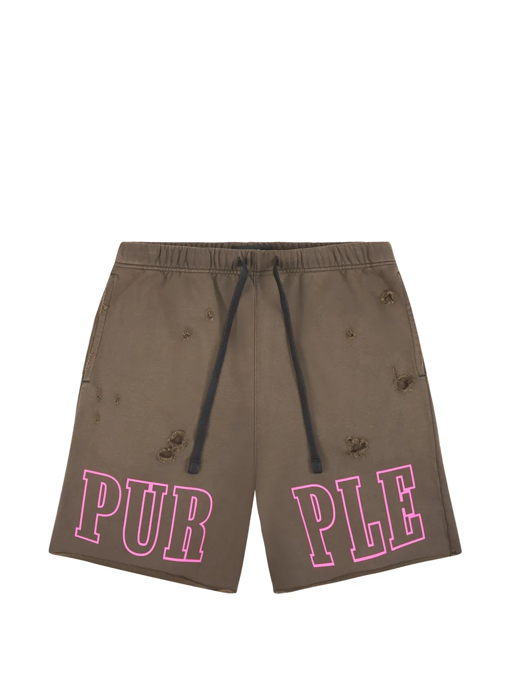 Purple Brand Slab Outline shorts - Braun