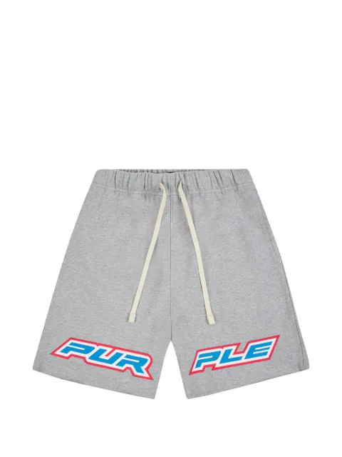 Purple Brand Turbo Type logo-print shorts