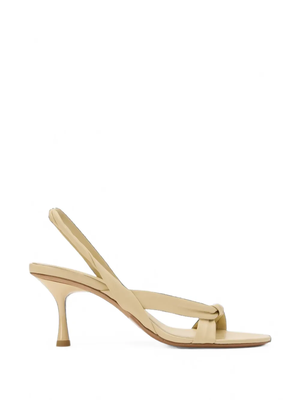 Studio Amelia Siena gevlochten slingback sandalen Geel