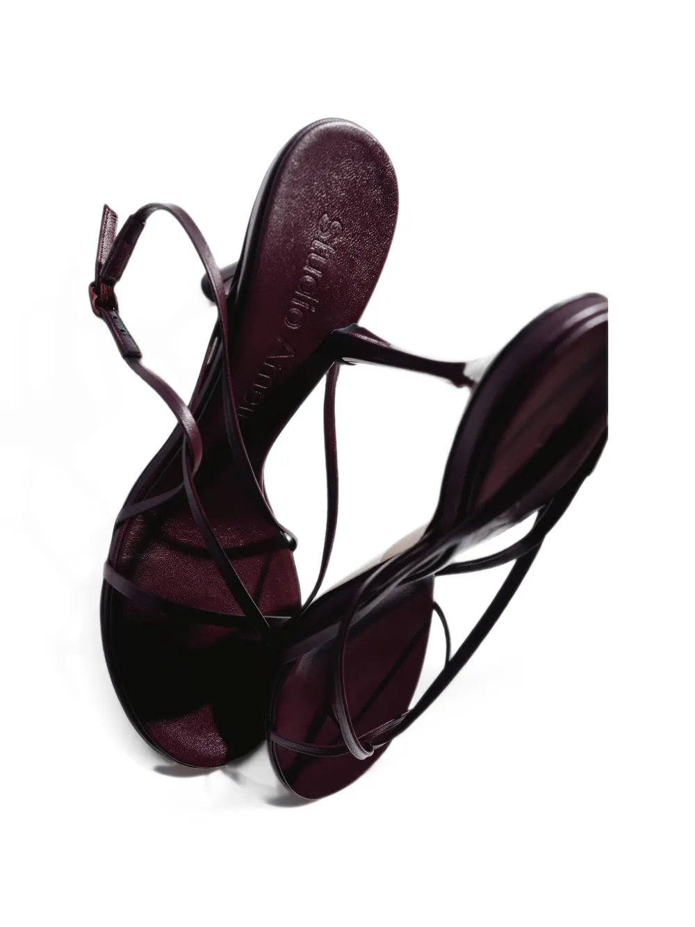 Studio Amelia Wishbone leren sandalen Rood