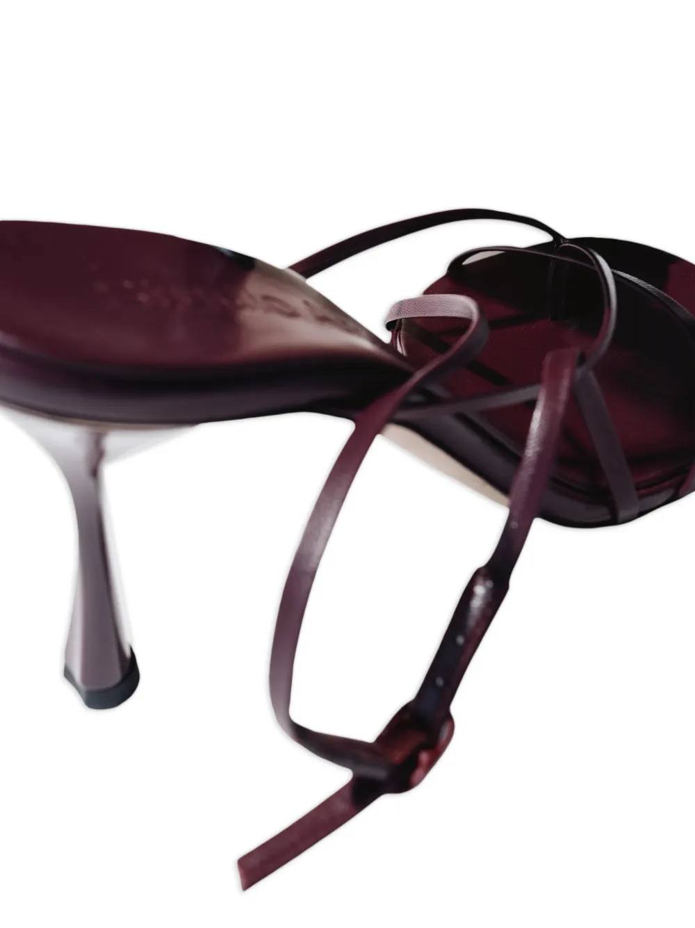 Studio Amelia Wishbone leren sandalen Rood