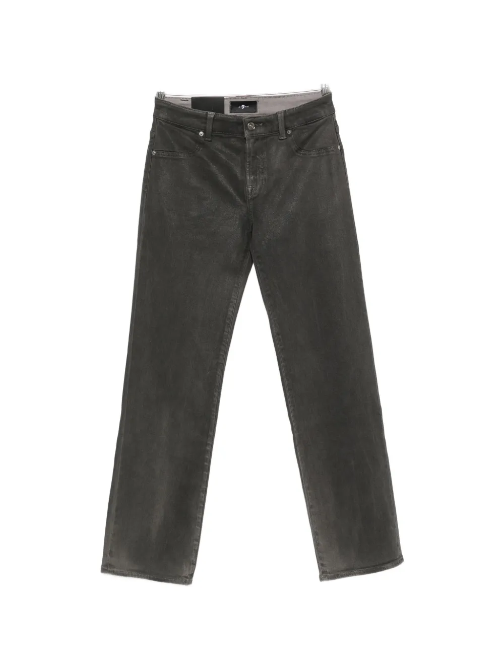 7 For All Mankind Calie logo-patch straight jeans - Grau