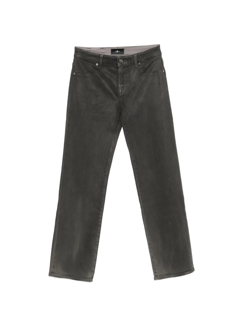 7 For All Mankind Calie logo-patch straight jeans - Grigio