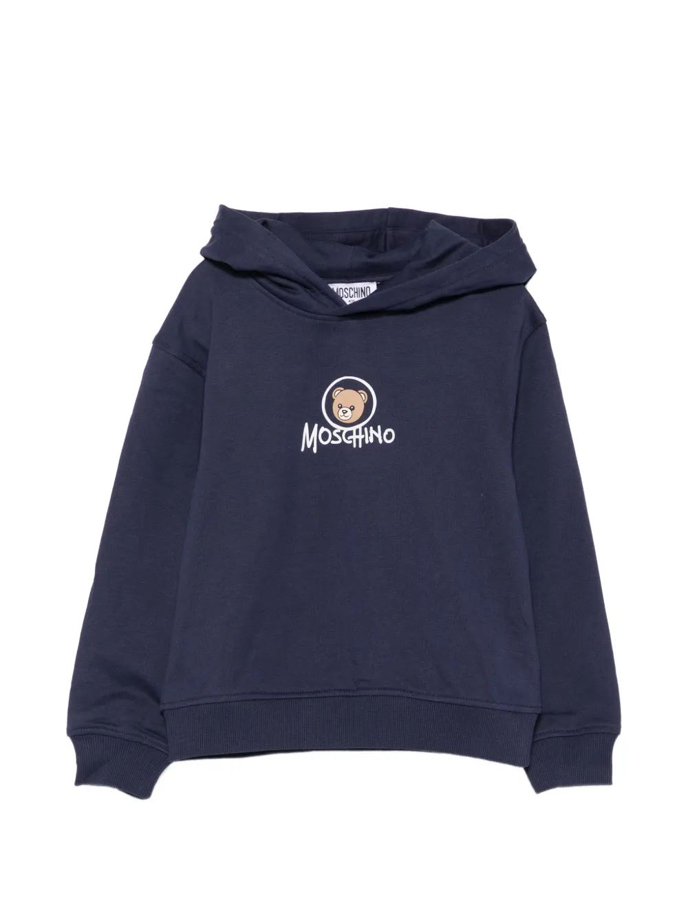 Moschino Kids logo-print hoodie - Blu