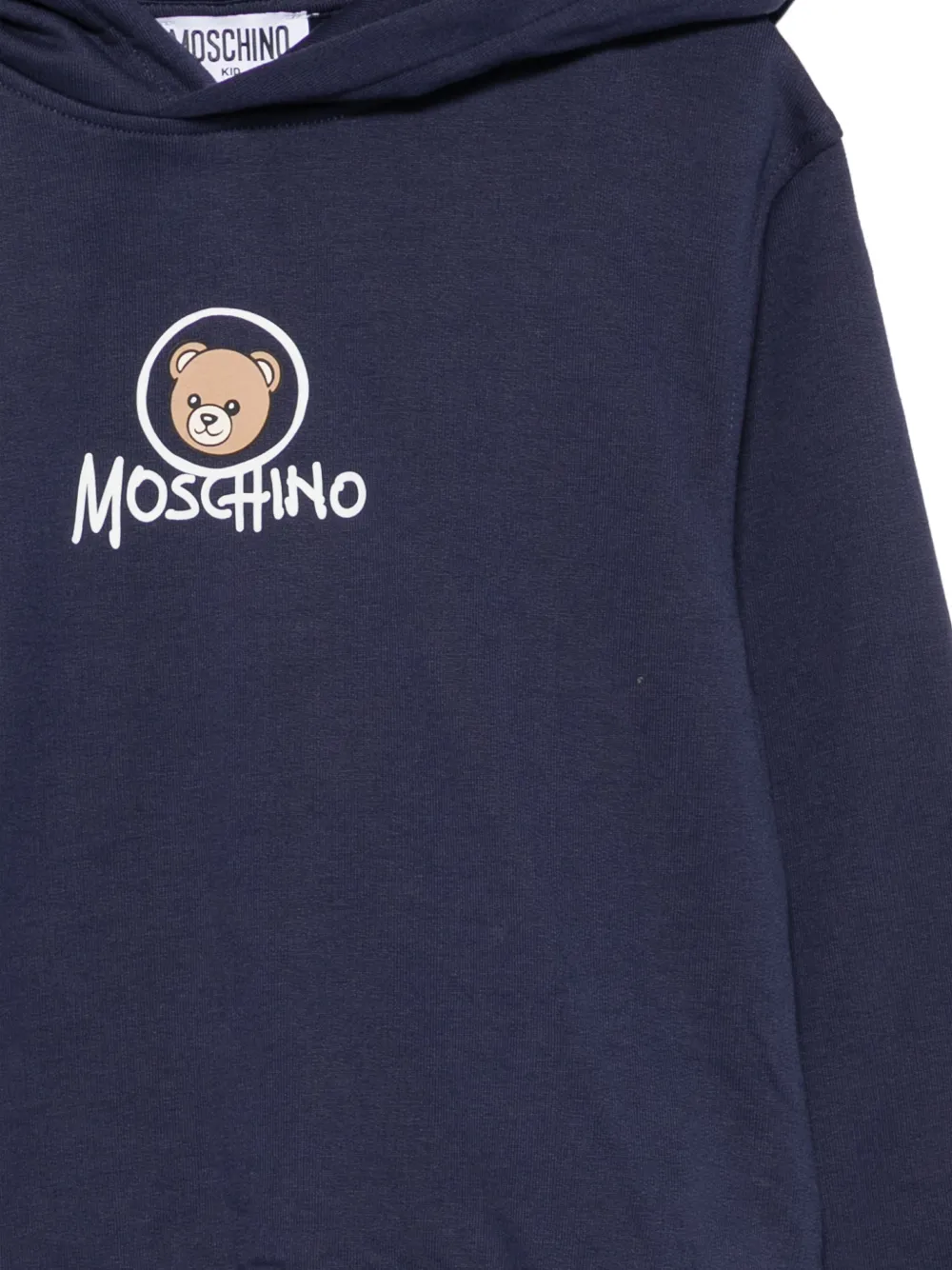 Moschino Kids Hoodie met logoprint Blauw