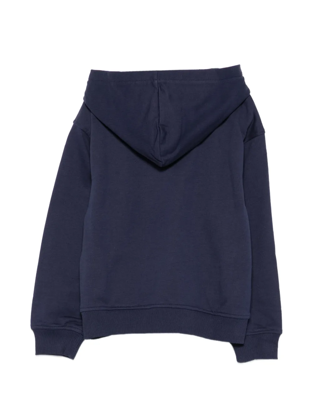 Moschino Kids Hoodie met logoprint Blauw