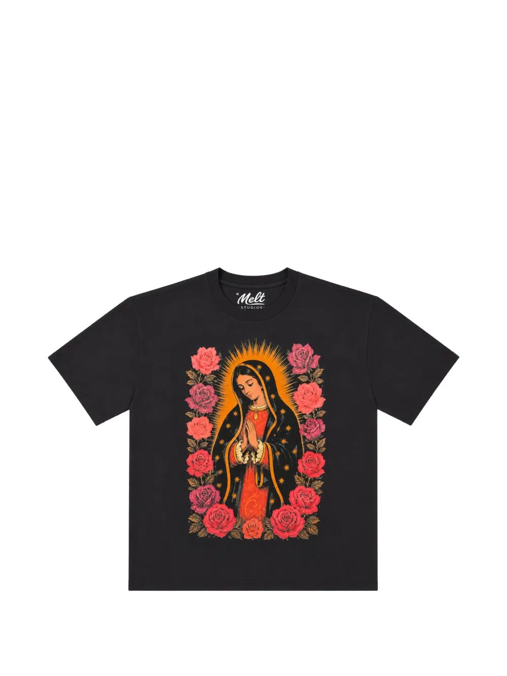Melt graphic-print crew-neck T-shirt | Black | Image 1