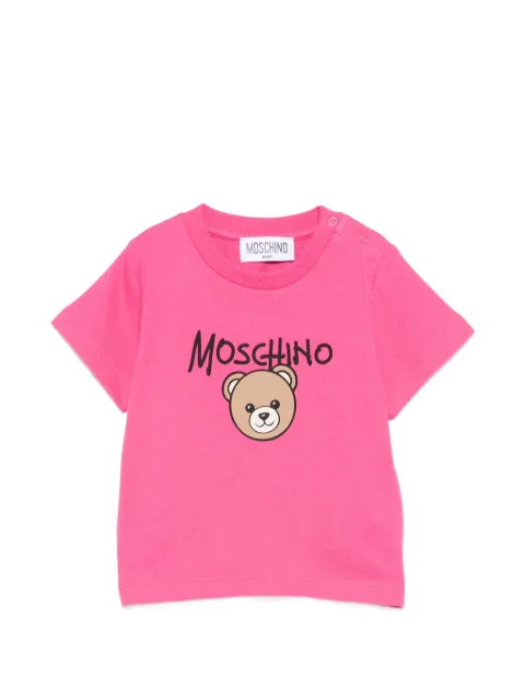 Moschino Kids Teddy Bear logo-print T-shirt