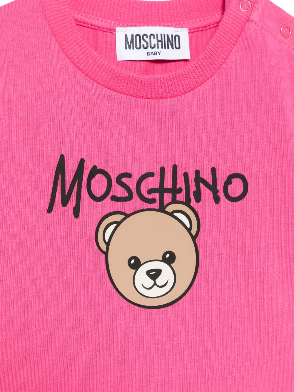 Moschino Kids T-shirt met logoprint Roze