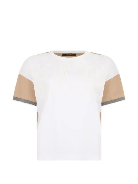 Moorer logo-print panelled T-shirt