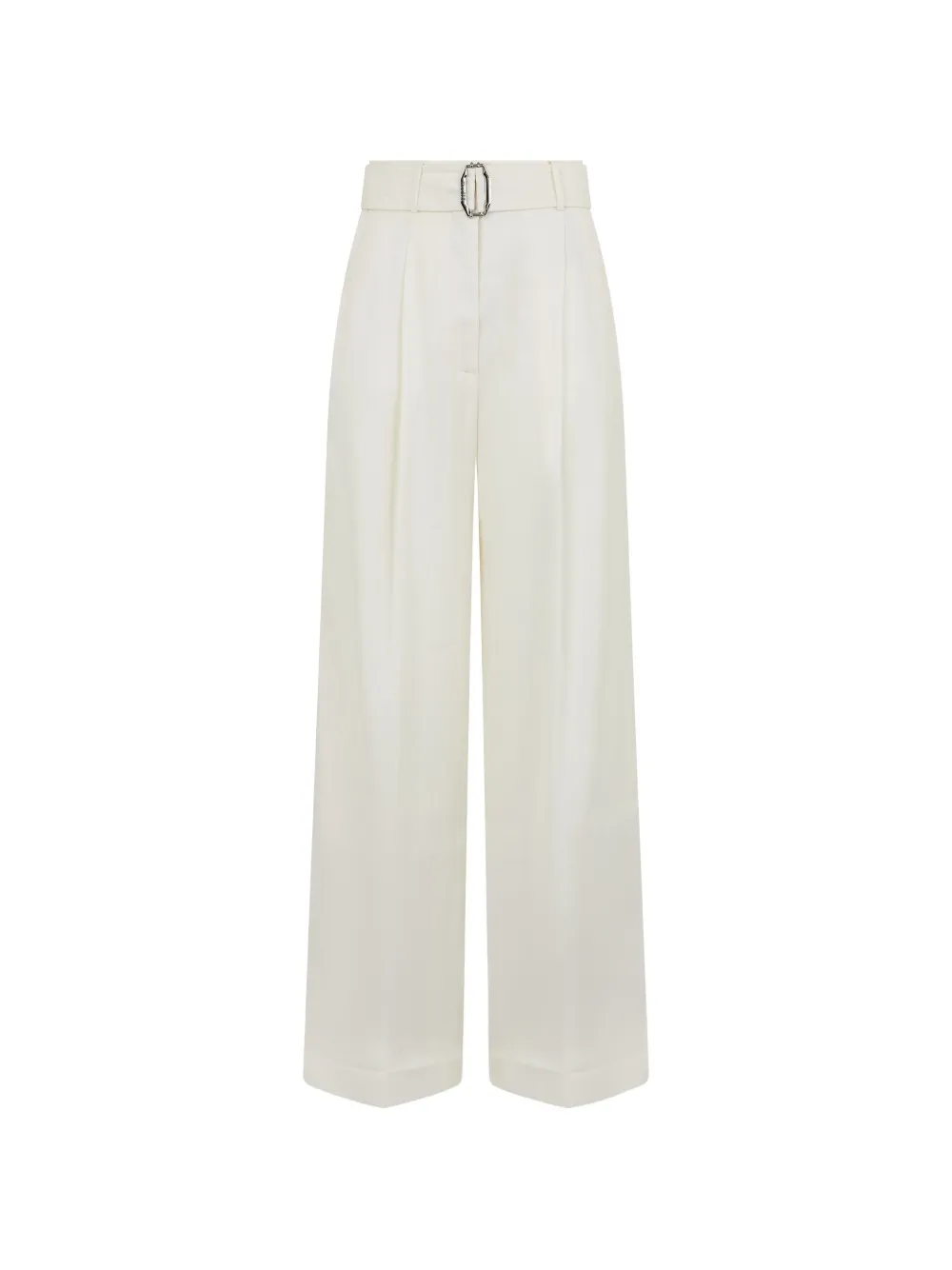 Moorer high-waisted wide-leg trousers - Bianco