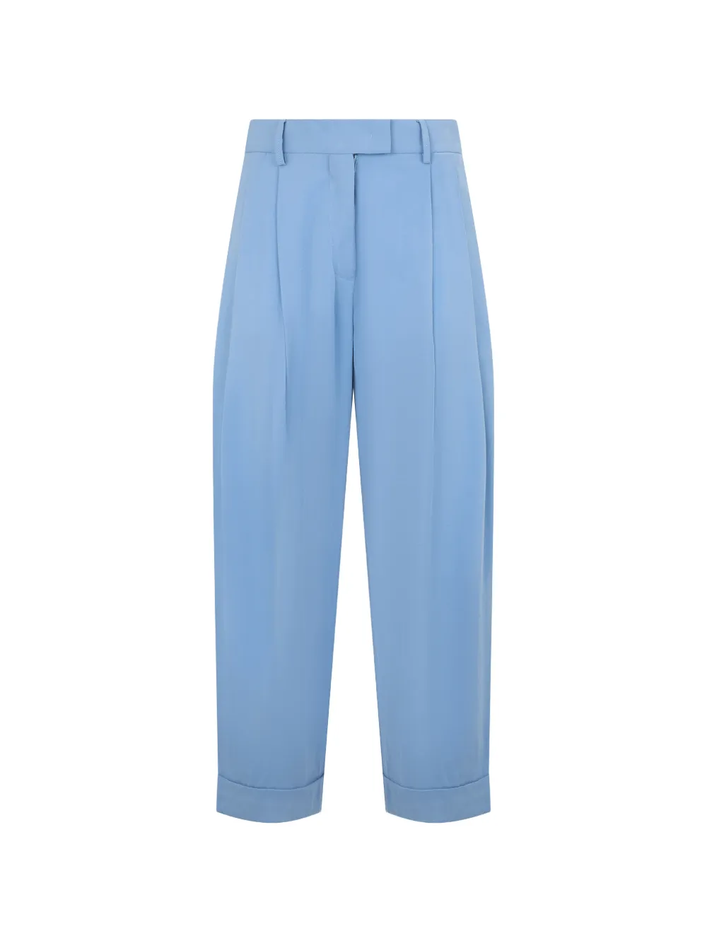 Moorer pleated high-waisted trousers - Blue