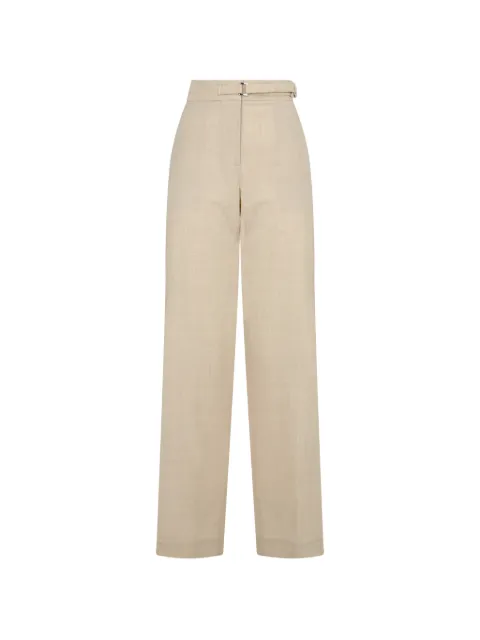 Moorer high-waisted belted trousers