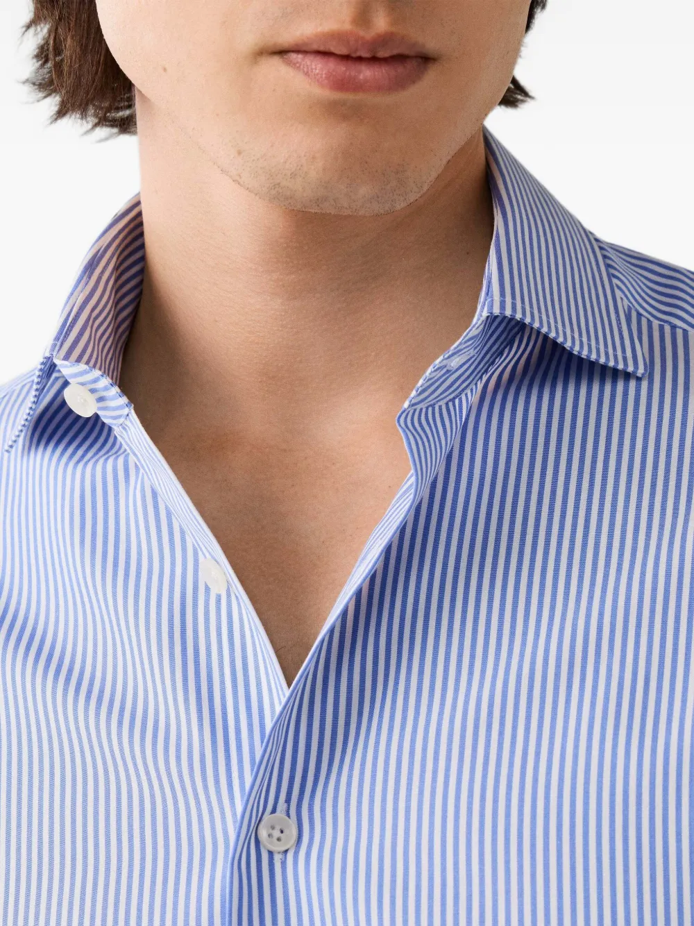 Hackett London Gestreept overhemd Blauw