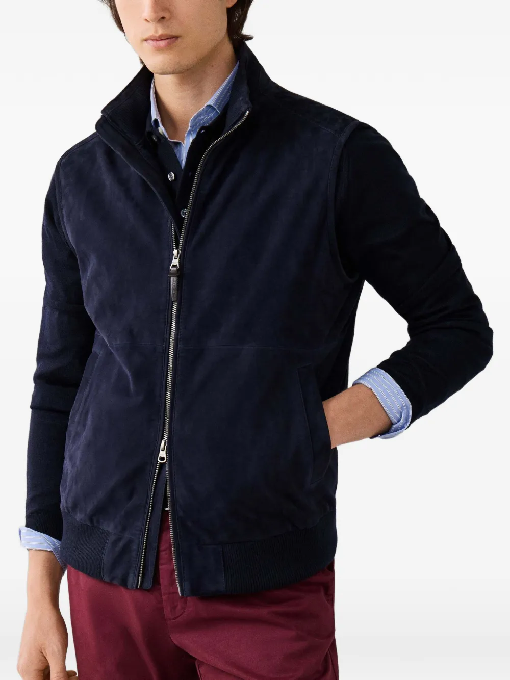 Hackett London Jack met geribbelde afwerking Blauw