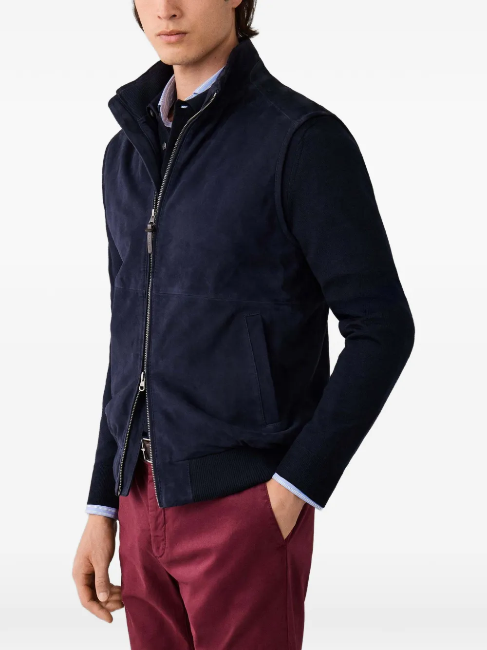 Hackett London Jack met geribbelde afwerking Blauw