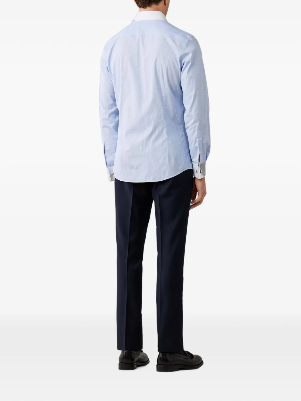 Hackett London T-shirt met fijne strepen Blauw
