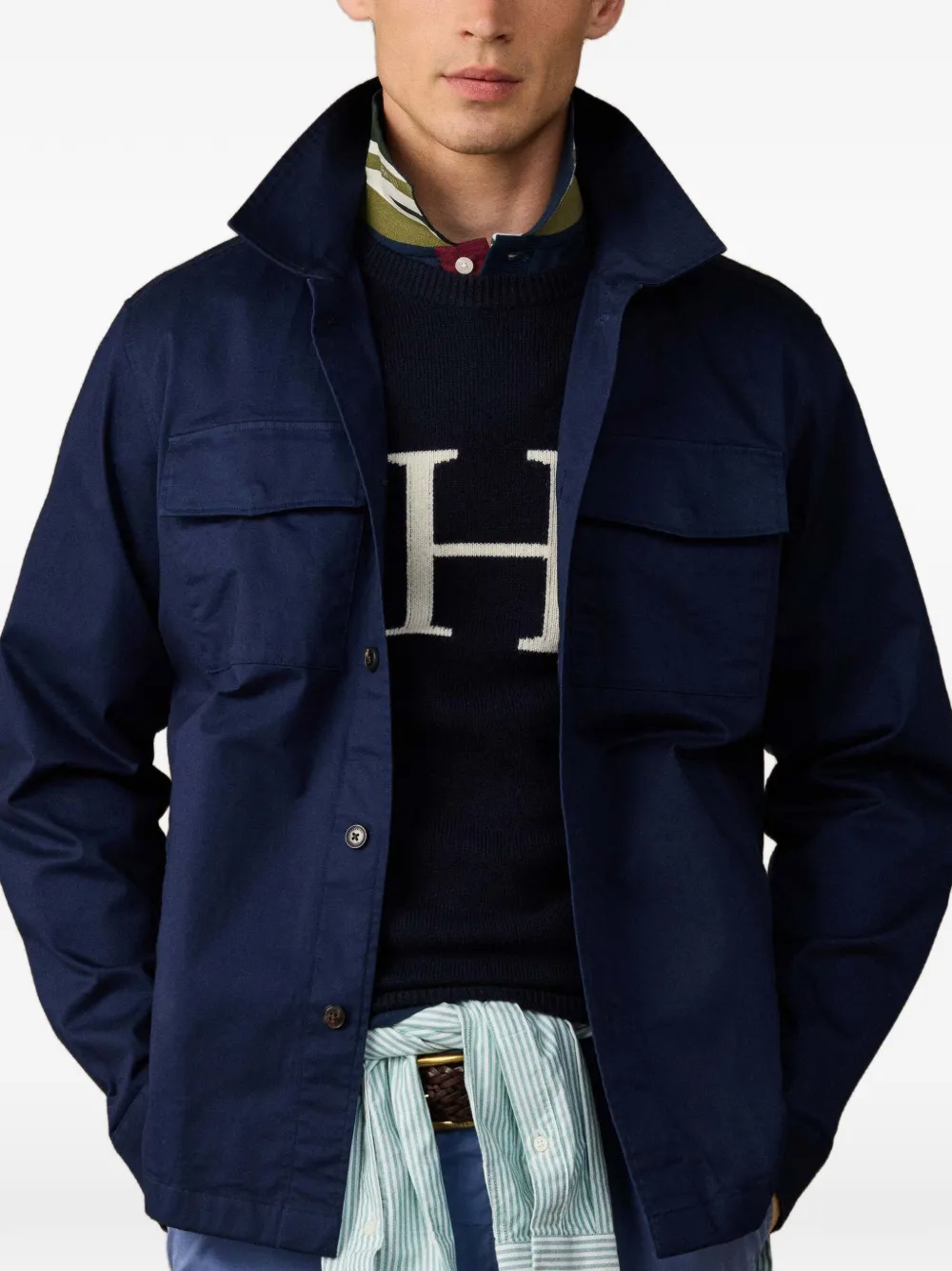 Hackett London Heritage shirtjack Blauw