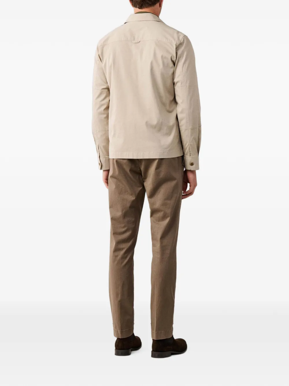 Hackett London Shirtjack met vier zakken Beige