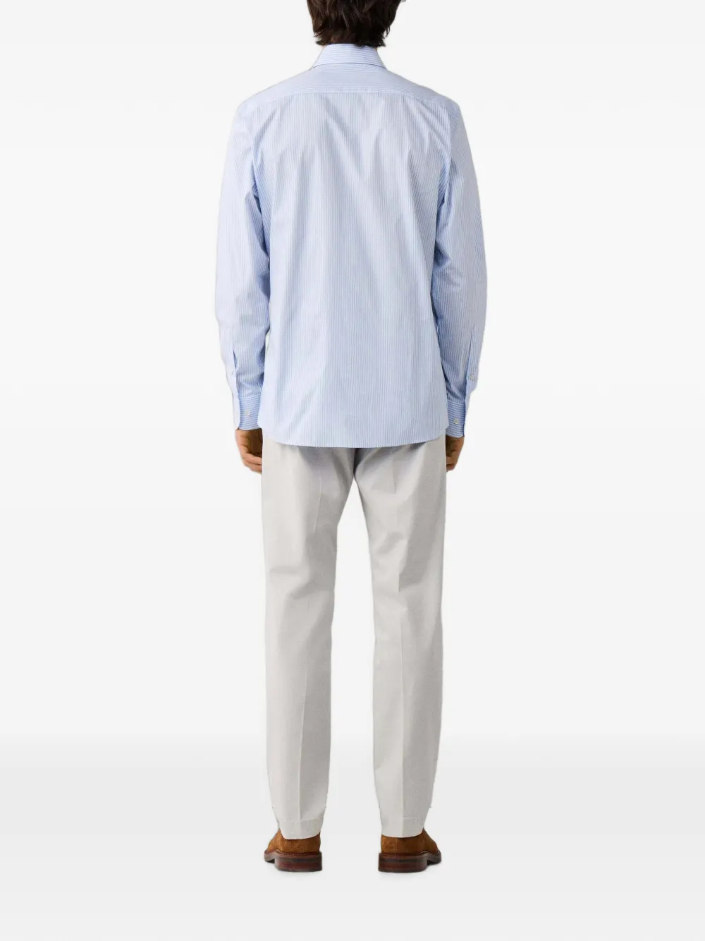Hackett London Gestreept overhemd Wit
