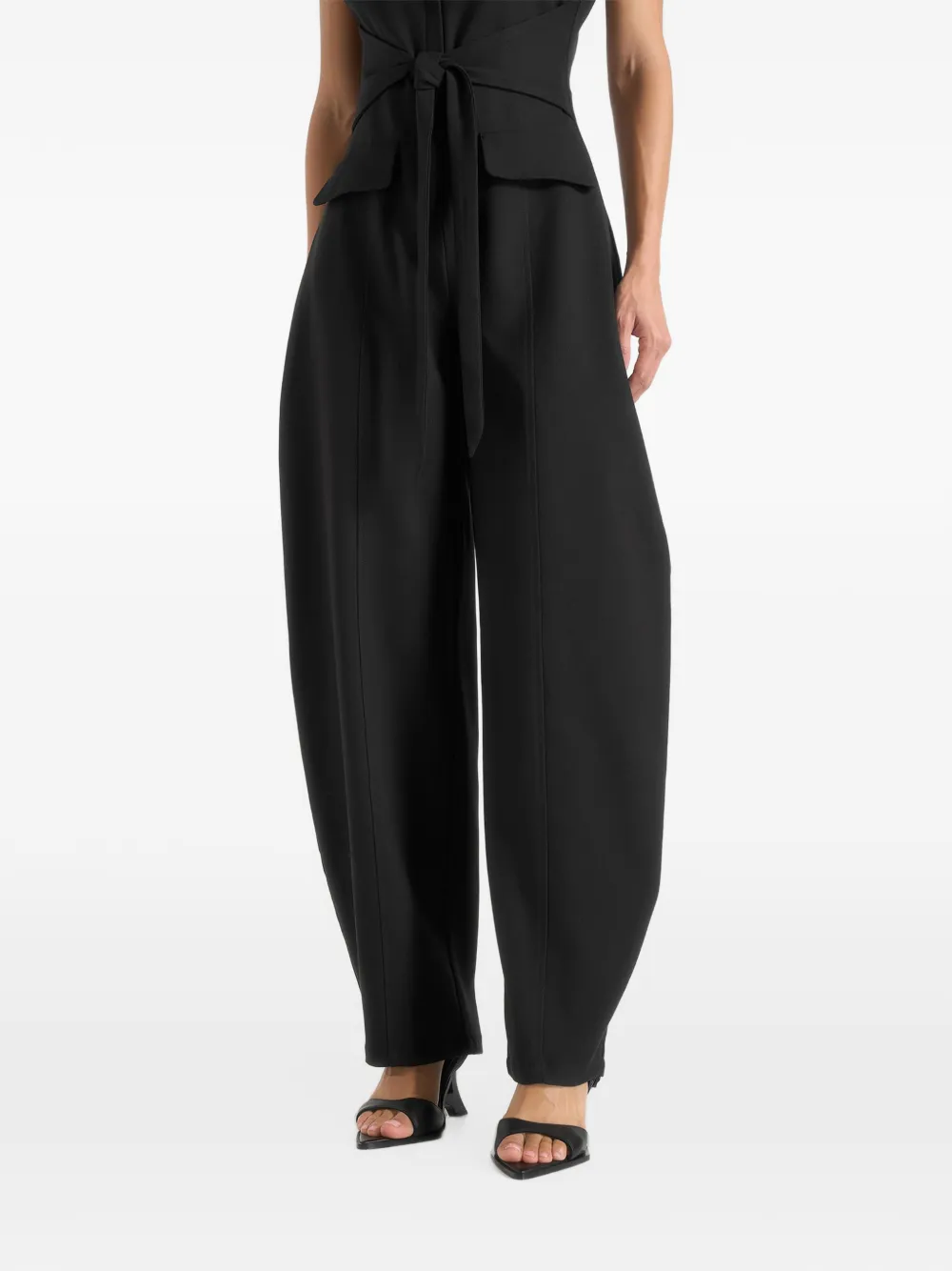Manière De Voir Uma jumpsuit met gestrikte taille Zwart