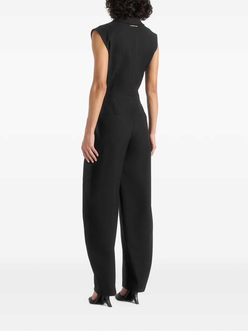 Manière De Voir Uma jumpsuit met gestrikte taille Zwart