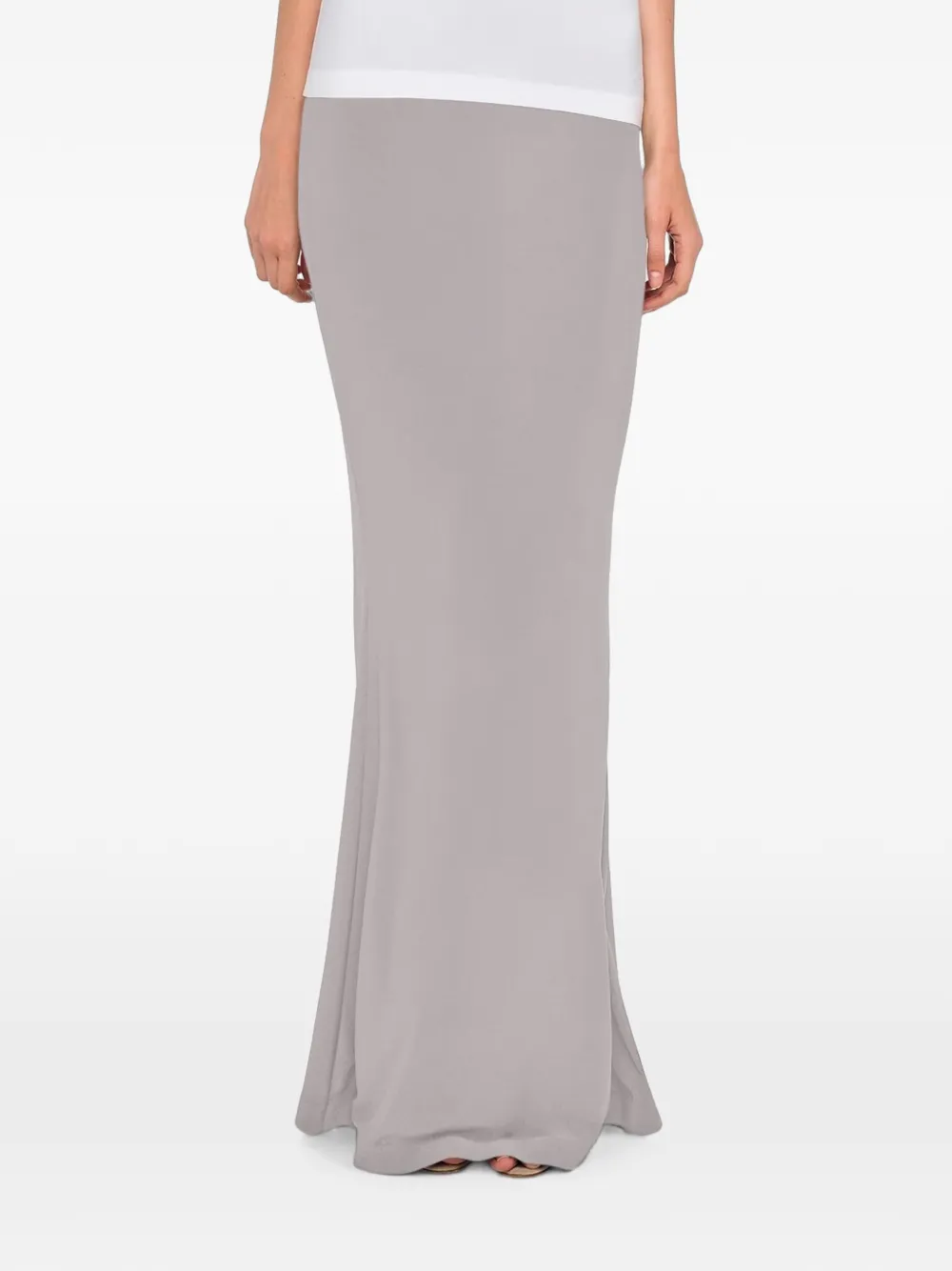 Norma Kamali Obie fishtail-hem maxi skirt - Grau