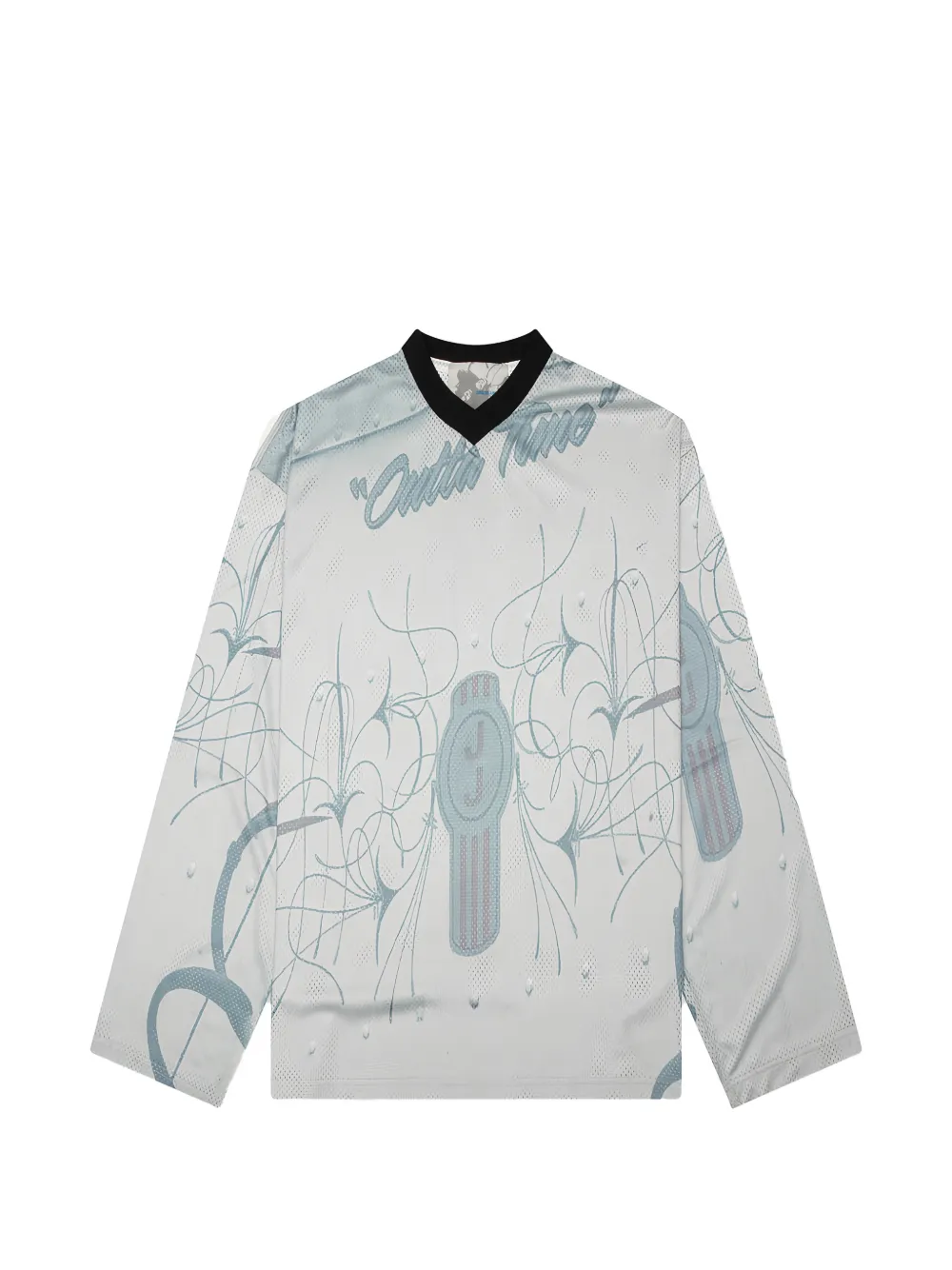 JUNGLES JUNGLES Outta Time mesh jersey T-shirt