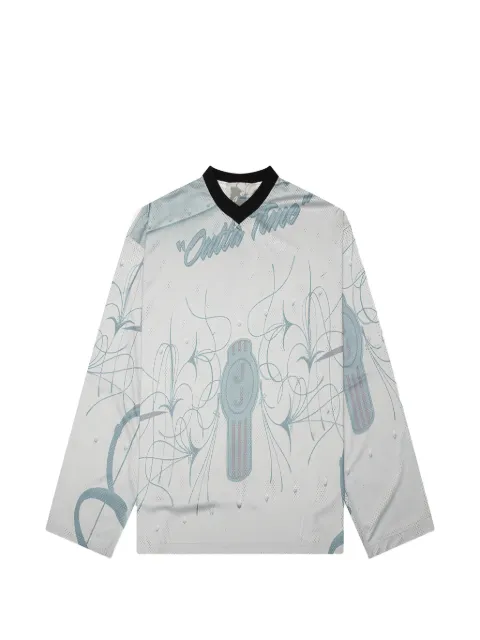 JUNGLES JUNGLES Outta Time mesh jersey T-shirt