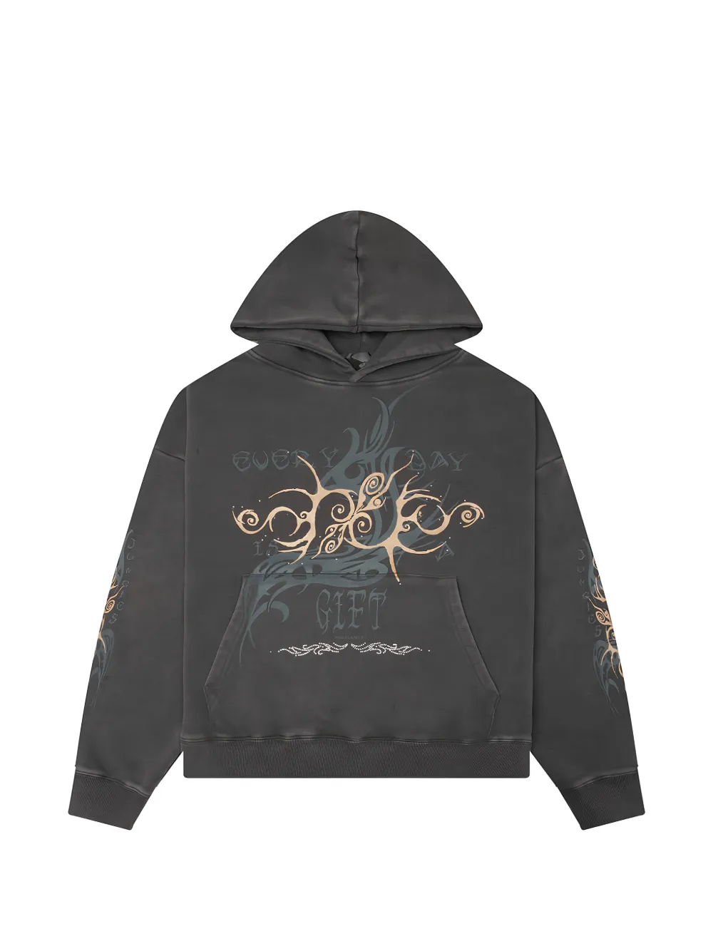 JUNGLES JUNGLES print rhinestone-embellished hoodie