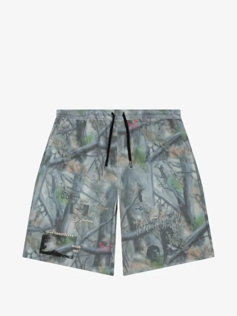 JUNGLES JUNGLES graphic-print camouflage shorts
