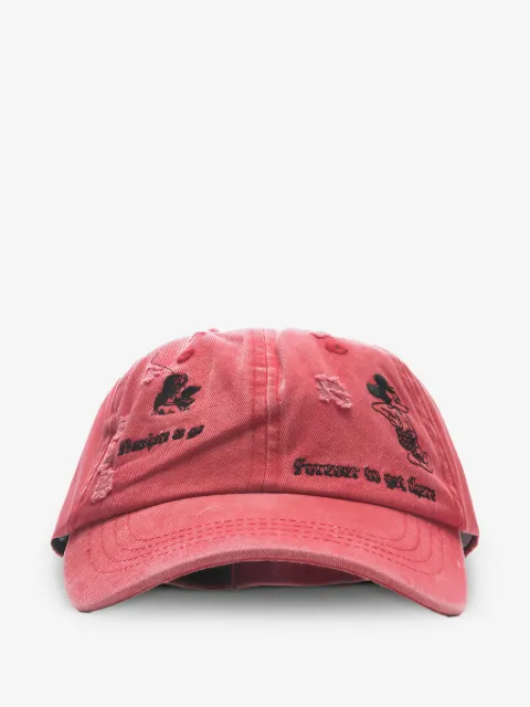 JUNGLES JUNGLES distressed embroidered cap