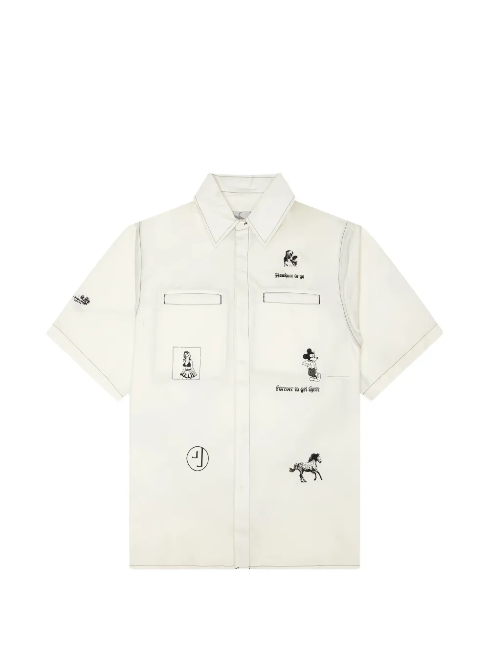 JUNGLES JUNGLES graphic-print short-sleeve shirt