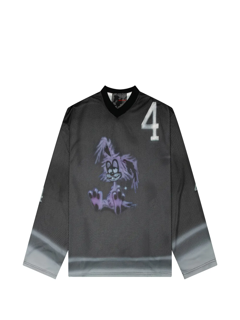 JUNGLES JUNGLES T-shirt in rete con stampa grafica - Nero