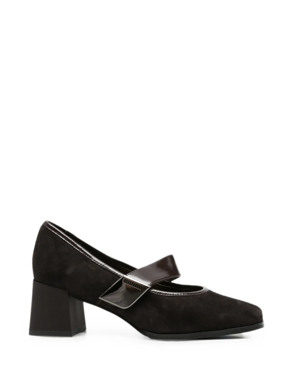 LINDA BAUMANN suede block-heel pumps Bruin