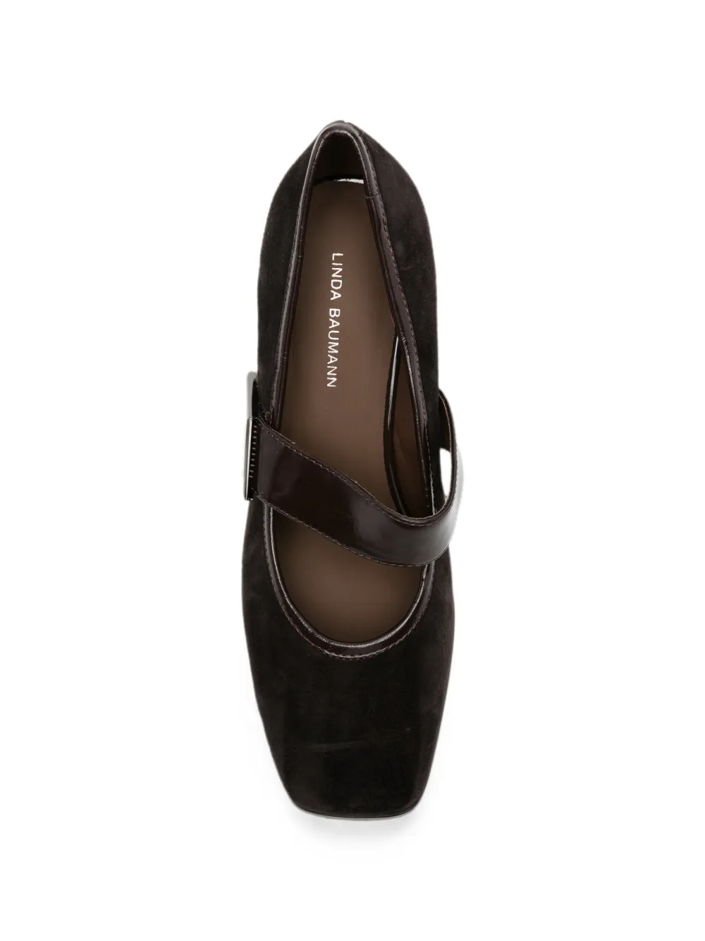 LINDA BAUMANN suede block-heel pumps Bruin