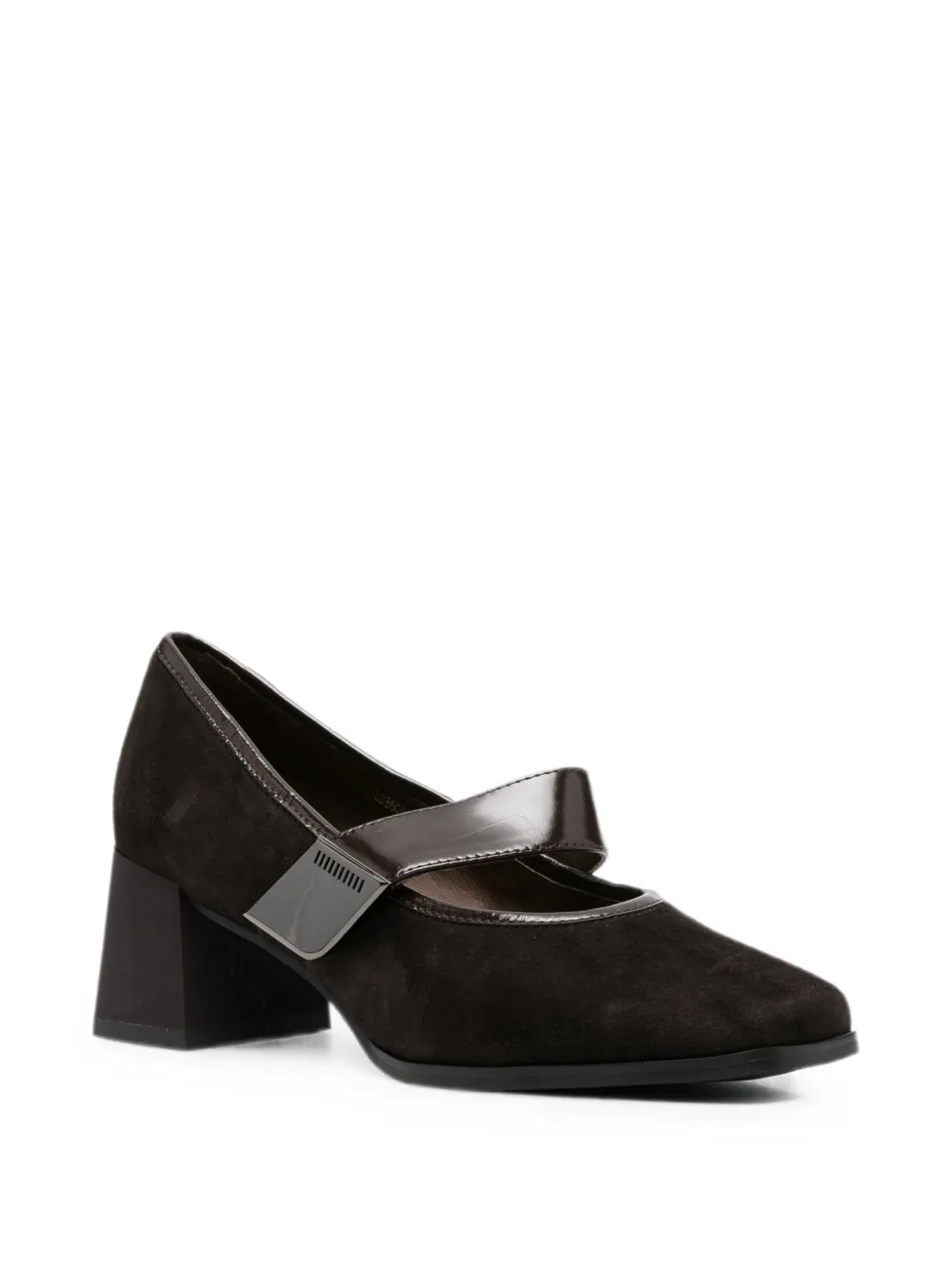 LINDA BAUMANN suede block-heel pumps Bruin
