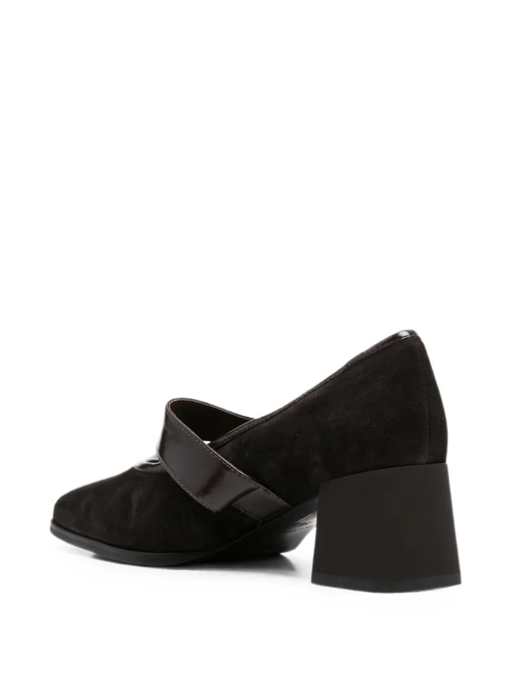 LINDA BAUMANN suede block-heel pumps Bruin