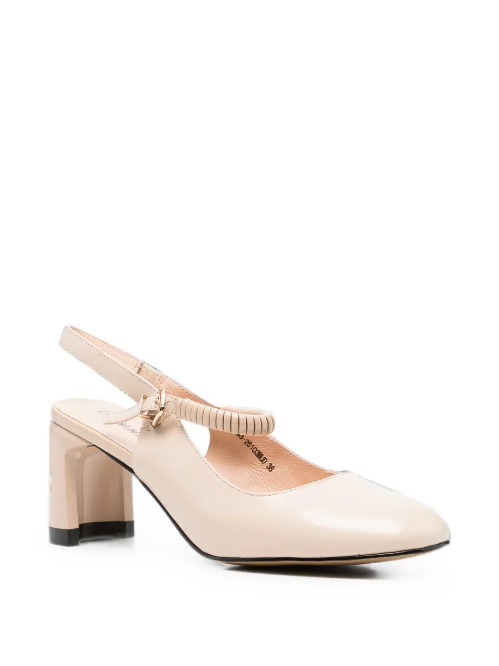 LINDA BAUMANN buckle-fastening slingback pumps Beige