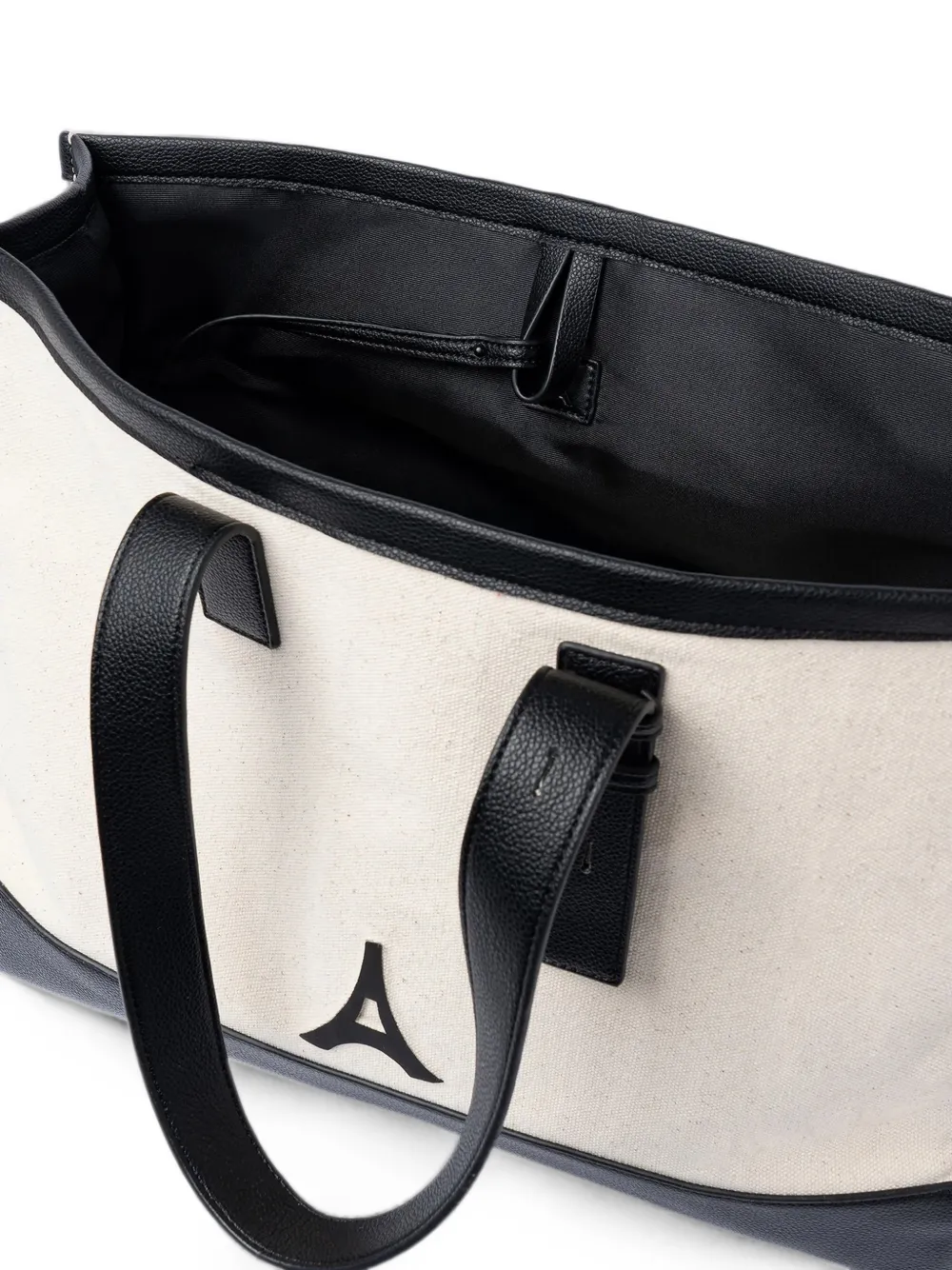 Manière De Voir Romane canvas shopper met beige zwart Eiffel-detail