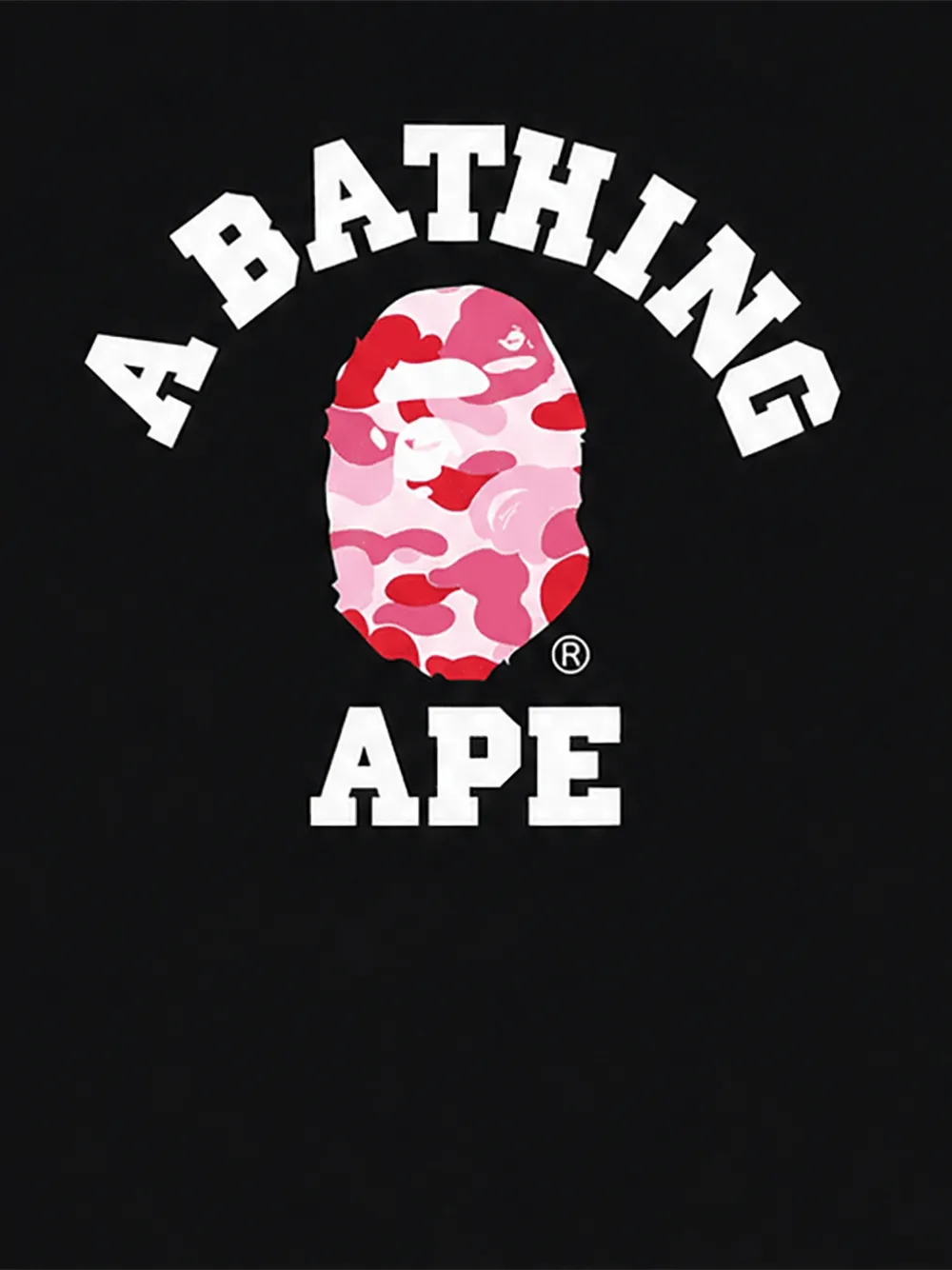 A BATHING APE T-shirt met print Zwart