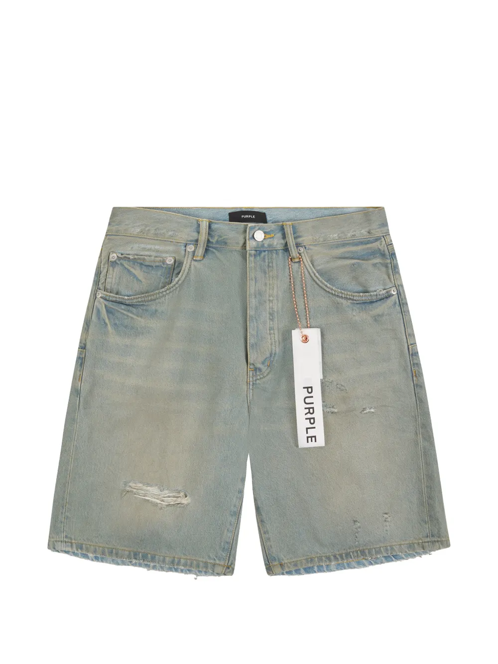 Purple Brand distressed denim shorts - Blu