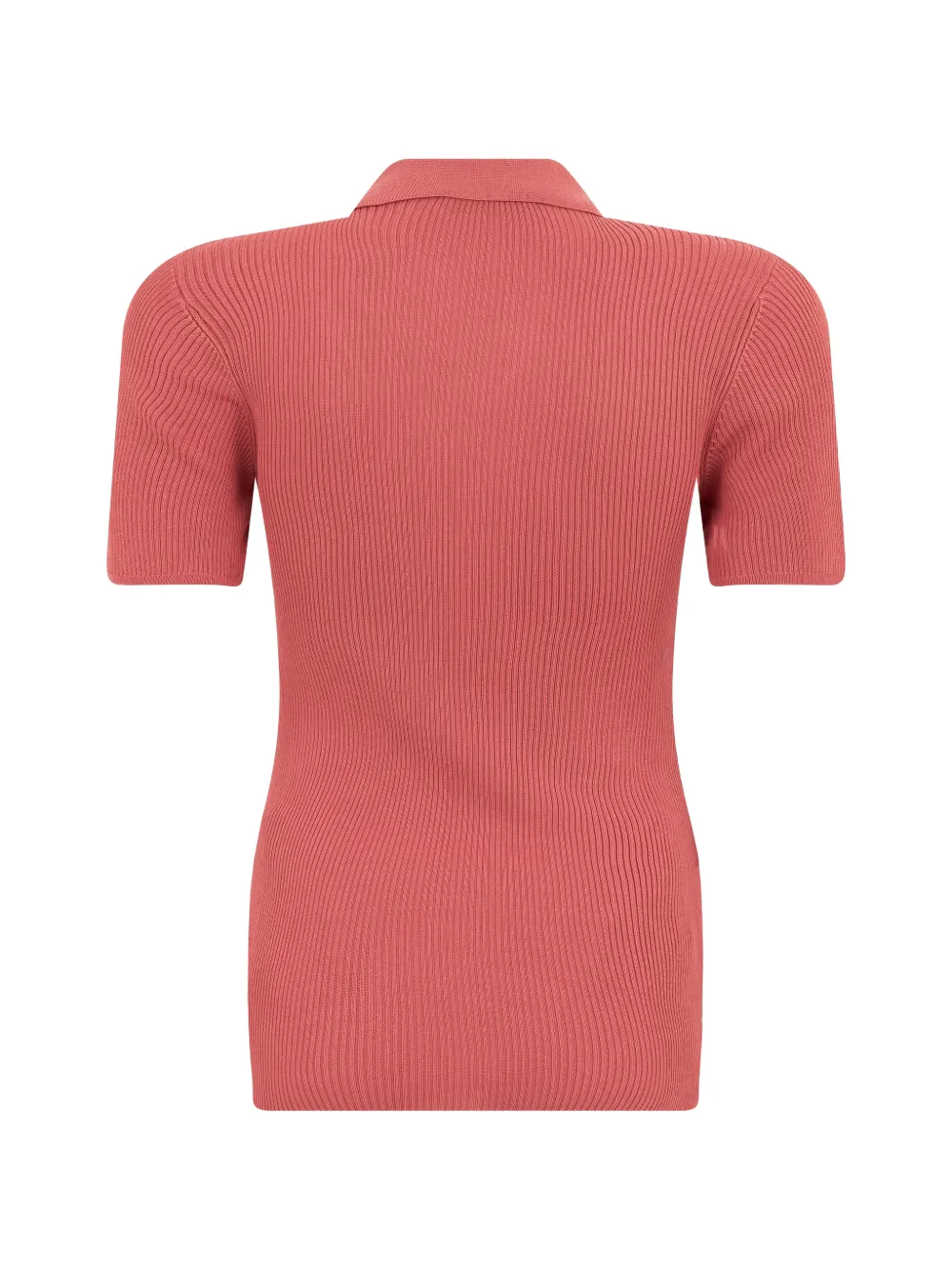 Moorer Ribgebreid poloshirt Roze