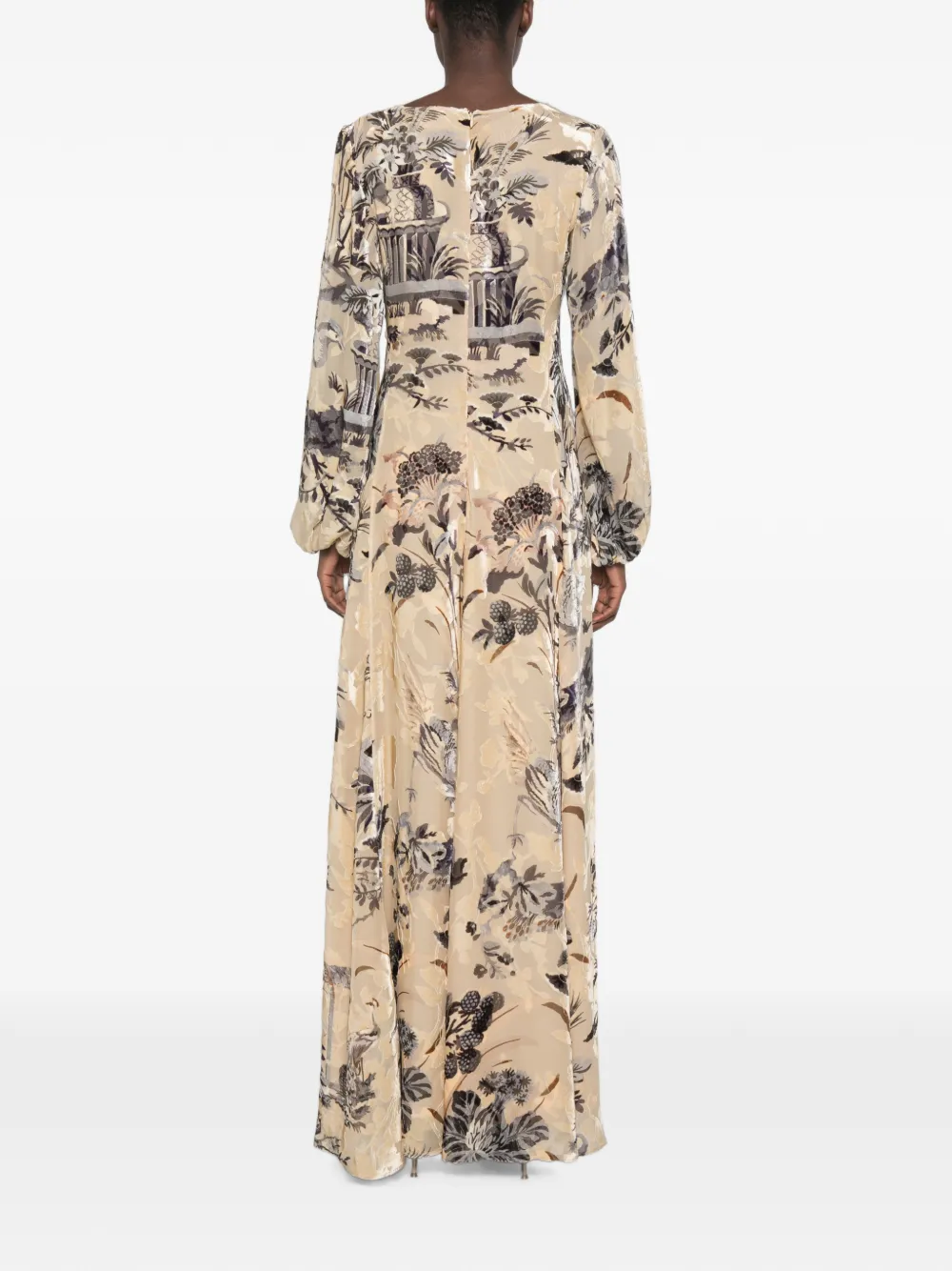 ETRO Maxi-jurk met bloemenprint Beige