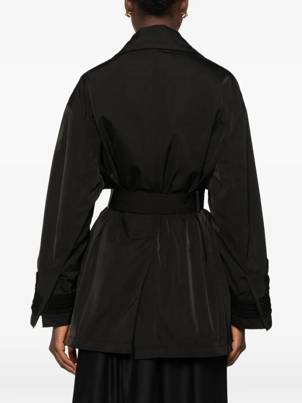 Ermanno Scervino Embroidered Double-breasted Coat In Pattern