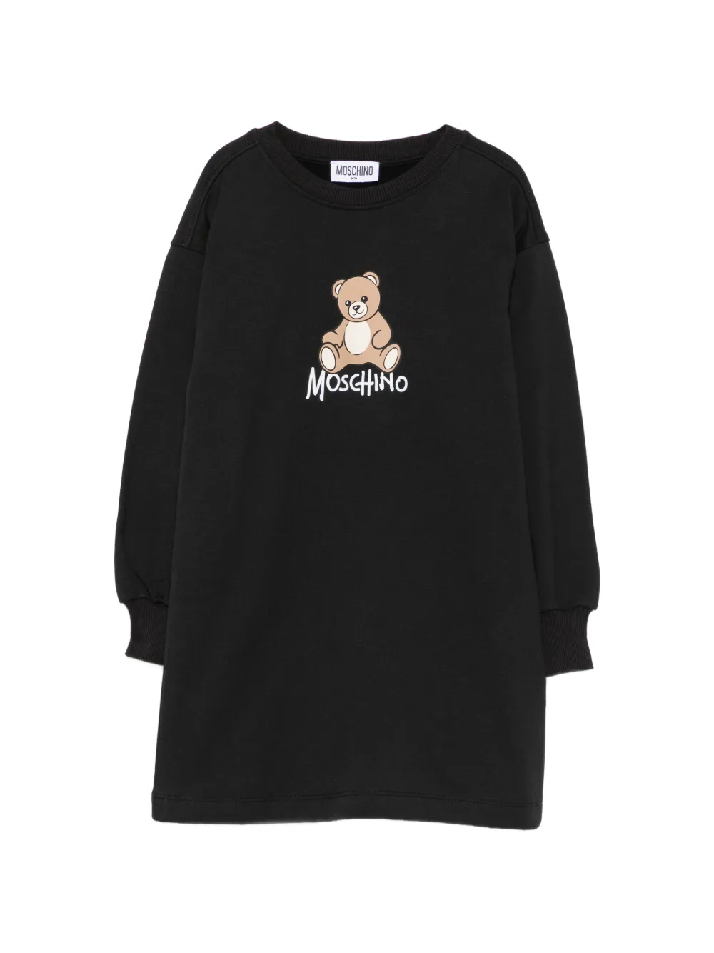 Moschino Kids logo-print dress - Nero