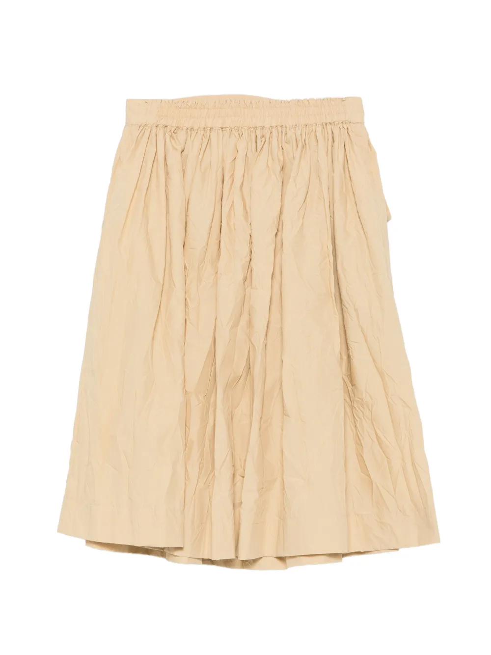 Ermanno Scervino Midi-rok met gestrikte taille en gekreukt effect Beige